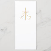 Virgin Mary Sepia Catholic Mariage Menu (Dos)