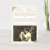 Virgin Mary Sepia Programme de mariage catholique (Dos)