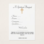 Virgin Mary Spirituele Bouquet Prayer Heilige Kaar Visitekaartje (Achterkant)