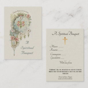 Virgin Mary Spirituele Bouquet Prayer Heilige Kaar Visitekaartje