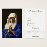 Virgin Mary Spirituele Bouquet Prayer Heilige Kaar