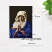 Virgin Mary Spirituele Bouquet Prayer Heilige Kaar Visitekaartje (Bureau)