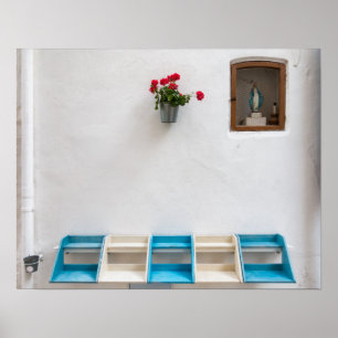 Virgin Mary street altar shrine poster