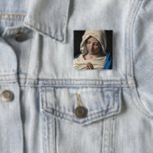 Virgin Mary/Virgen Maria Vierkante Button 5,1 Cm (In situ)