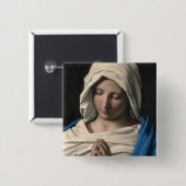 Virgin Mary/Virgen Maria Vierkante Button 5,1 Cm (Voorkant /achterkant)