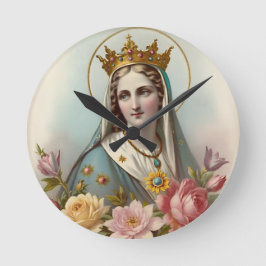 Virgin Mary Wall Clock Ronde Klok