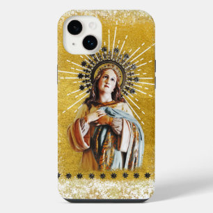 Virgin Mary White & Gold Starry Crown