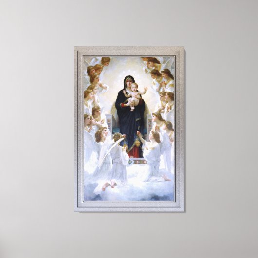 Virgin met Angels door William Adolphe Bouguereau Canvas Afdruk (Voorkant)