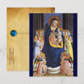 VIRGIN MET KIND, ANGELS EN ZINS BRIEFKAART (Voorkant / Achterkant)