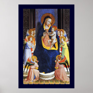 VIRGIN MET KIND, ANGELS EN ZINS POSTER