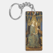 VIRGIN MET KIND, Ave Maria Prayer Parchment Sleutelhanger (Voorkant Links)