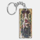 VIRGIN MET KIND, Ave Maria Prayer Parchment Sleutelhanger (Voorkant Links)