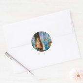 VIRGIN MET KIND - BEZORGDHEID VAN ANGELS RONDE STICKER (Envelop)