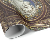 VIRGIN MET KIND, blauwe saffierstenen Cadeaupapier (Rol Hoek)