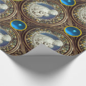 VIRGIN MET KIND, blauwe saffierstenen Cadeaupapier (Hoek)