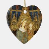 VIRGIN MET KIND, Blauwe Sapphire Keramisch Ornament (Rechts)