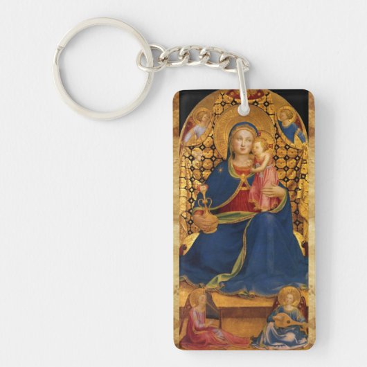 VIRGIN MET KIND EN ANGELS 2 SLEUTELHANGER (Voorkant)