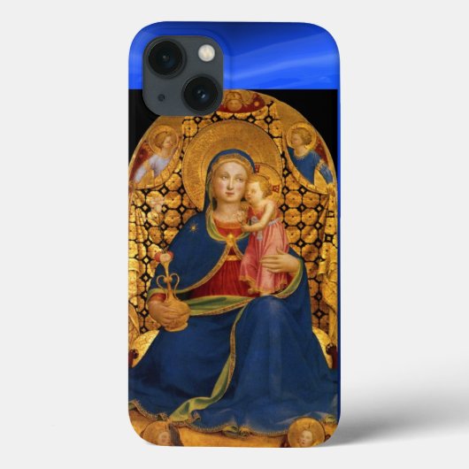 VIRGIN MET KIND EN ANGELS, blauw saffier Case-Mate iPhone Case (Achterkant)