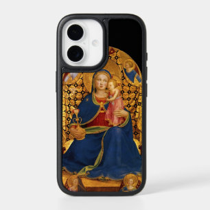 VIRGIN MET KIND EN ANGELS, blauw zwart