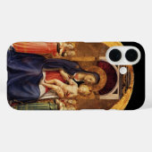 VIRGIN MET KIND EN ANGELS, blauw zwart Case-Mate iPhone Case (Achterkant (horizontaal))