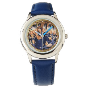 VIRGIN MET KIND EN ANGELS HORLOGE