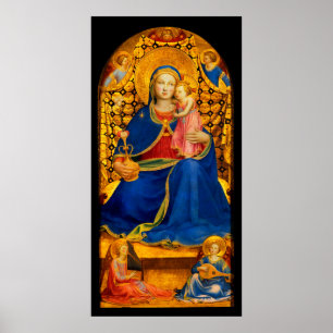 VIRGIN MET KIND EN ANGELS VAN Fra Angelico Poster