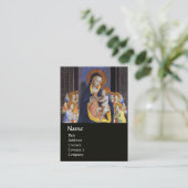 VIRGIN MET KIND EN ZINTEN, zwart Visitekaartje (Staand voorkant)