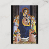 VIRGIN MET KIND EN ZINTEN, zwart Visitekaartje (Achterkant)