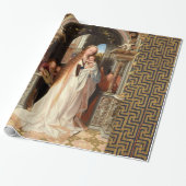 VIRGIN MET KIND, MUSISCHE ANGELS CHRISTMAS CADEAUPAPIER (Uitgerold)