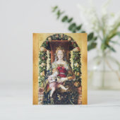 VIRGIN MET KIND, perkament Briefkaart (Staand voorkant)