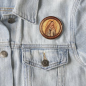 VIRGIN MET KIND RONDE BUTTON 5,7 CM (In situ)
