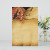 VIRGIN MET KINDEREN EN ZONNEN, perkammonogram Briefpapier (Staand voorkant)