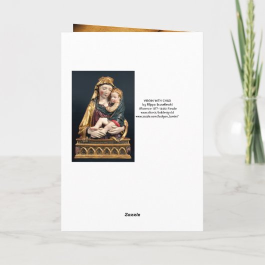 VIRGIN MET KINDEREN, Rood kerstfeest Feestdagen Kaart (Achterkant)