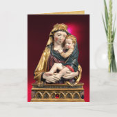 VIRGIN MET KINDEREN, Rood kerstfeest Feestdagen Kaart (Voorkant)