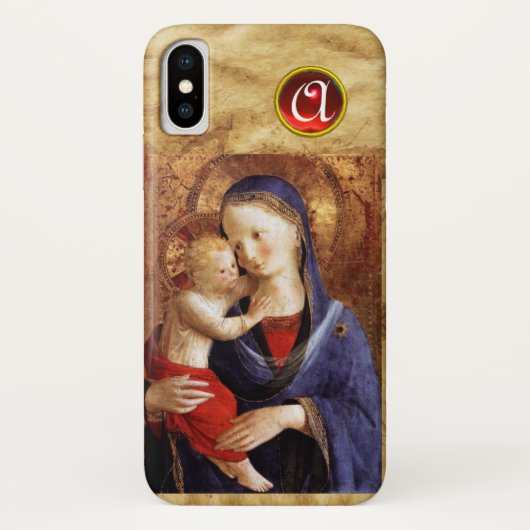 VIRGIN MET KINDERrood Ruby Monogram Case-Mate iPhone Case (Achterkant)