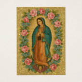 Virgin Mexico Guadalupe - Spaans Funeral Prayer Visitekaartje (Voorkant)