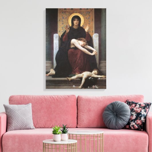 Virgin of Consolation – William Adolphe Bouguereau Canvas Afdruk (Insitu (Woonkamer))