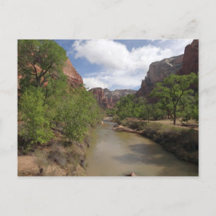 Virgin River in de lente in het Nationaal Park Zio Briefkaart