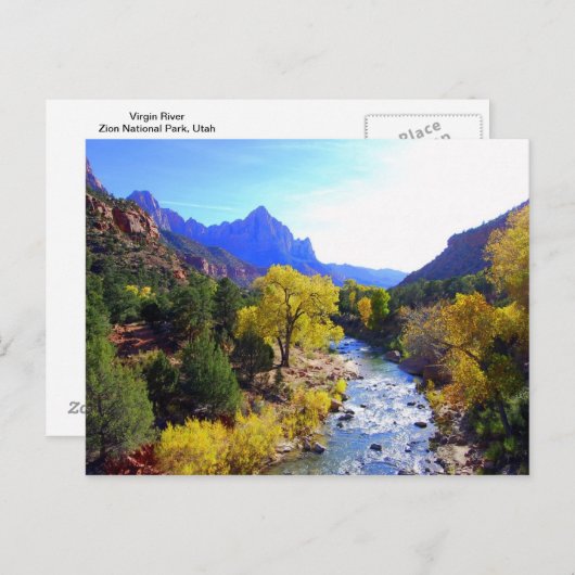 Virgin River, Sion, Utah, Carte postale (Devant / Derrière)