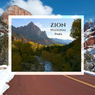 Virgin River, Watchman Peak Zion National Park Briefkaart