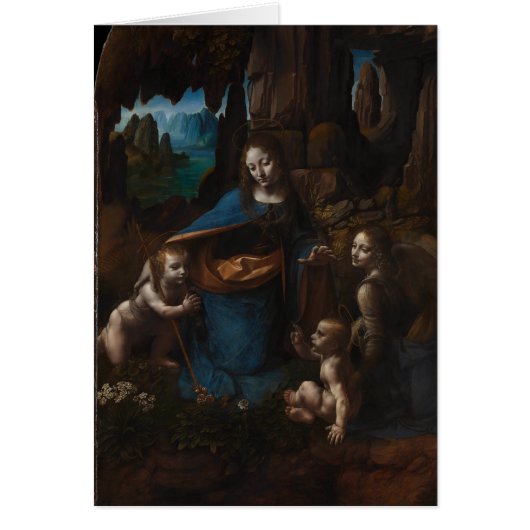 Virgin van de Rocks door Leonardo da Vinci (Voorkant)