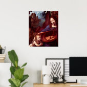 Virgin van de Rocks door Leonardo da Vinci Poster (Thuiskantoor)