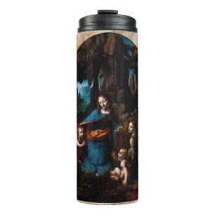 Virgin van de Rocks door Leonardo da Vinci Thermosbeker