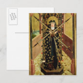 Virgin van Zeven Verdriet van het Altaar van de Briefkaart (Voorkant / Achterkant)