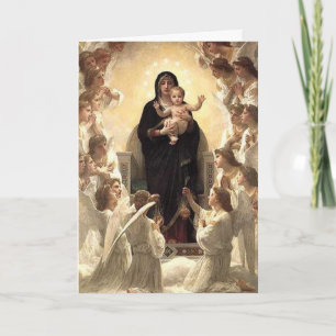 Virgin with Angels - Christmas Card Feestdagen Kaart