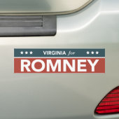 Virgina for Mitt Romney Ryan Bumpersticker (Op auto)