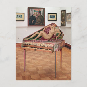Virginals, geschilderd door Roger Fry Briefkaart