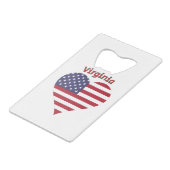 Virginia American Flag Heart (Devant Angle)