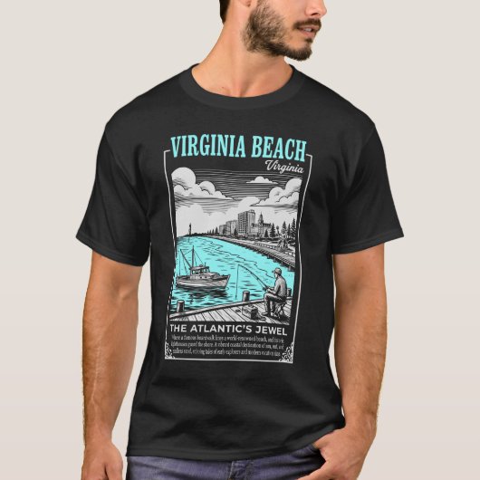 Virginia Beach City Virginia De Juwelen van de Atl T-shirt (Voorkant)