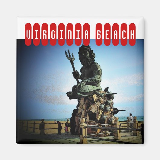 Virginia Beach Custom Magnet Magneet (Voorkant)